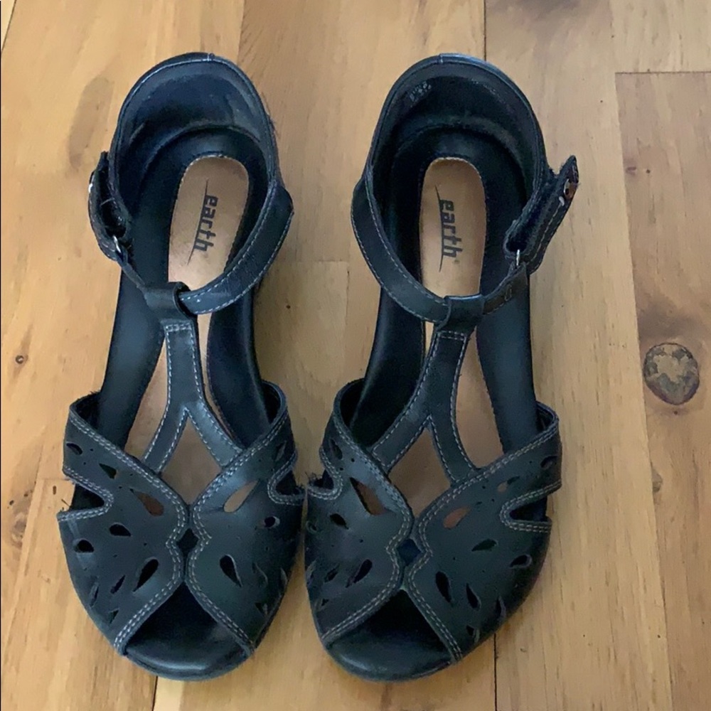 Black Leather Sandals